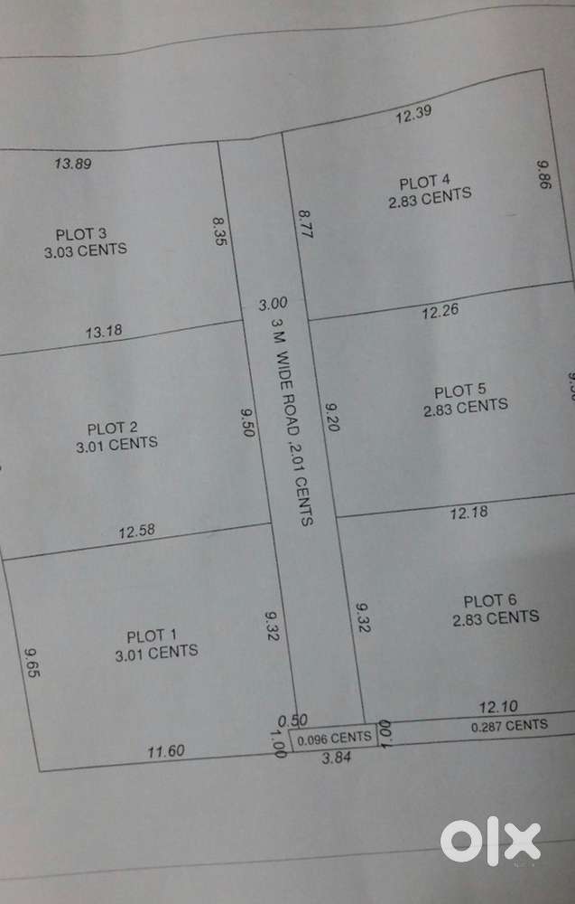3 cents plots @ Kalamassery nearly metro station