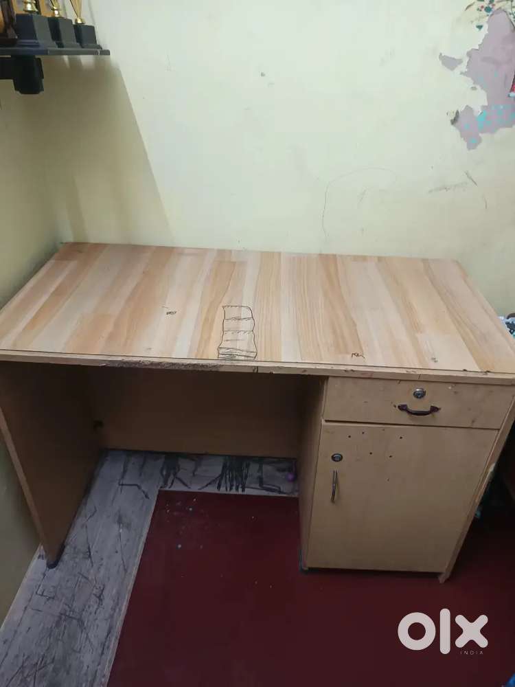 Computer table and chair both