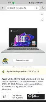 Acer evo 14 inch screen i5 13th generation