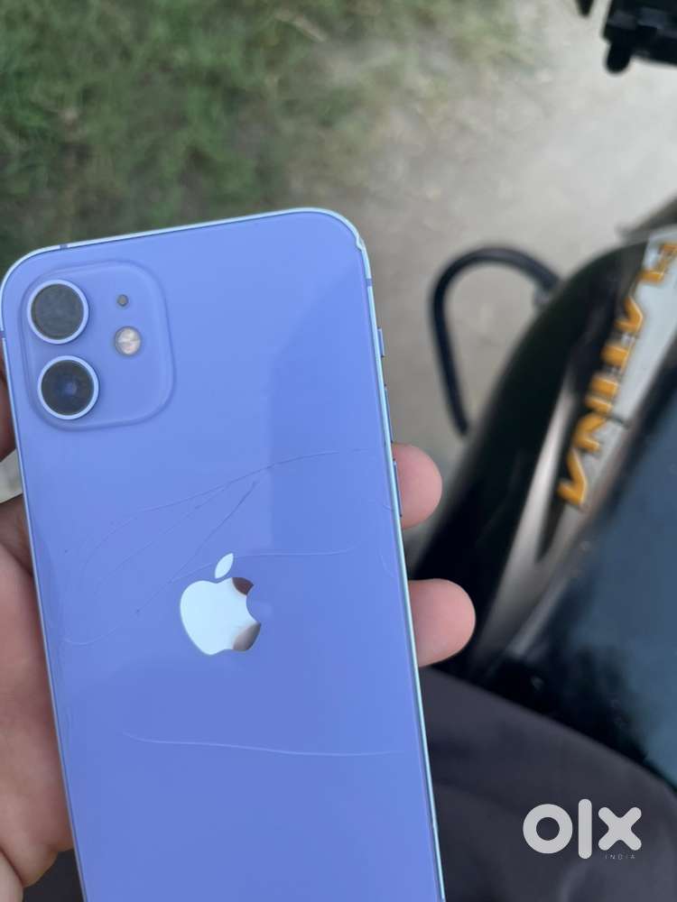 Iphone 12 purple colour 128 gb back glass thoda k break aa ovi origina