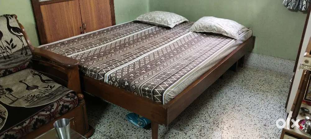 Bed with mattress