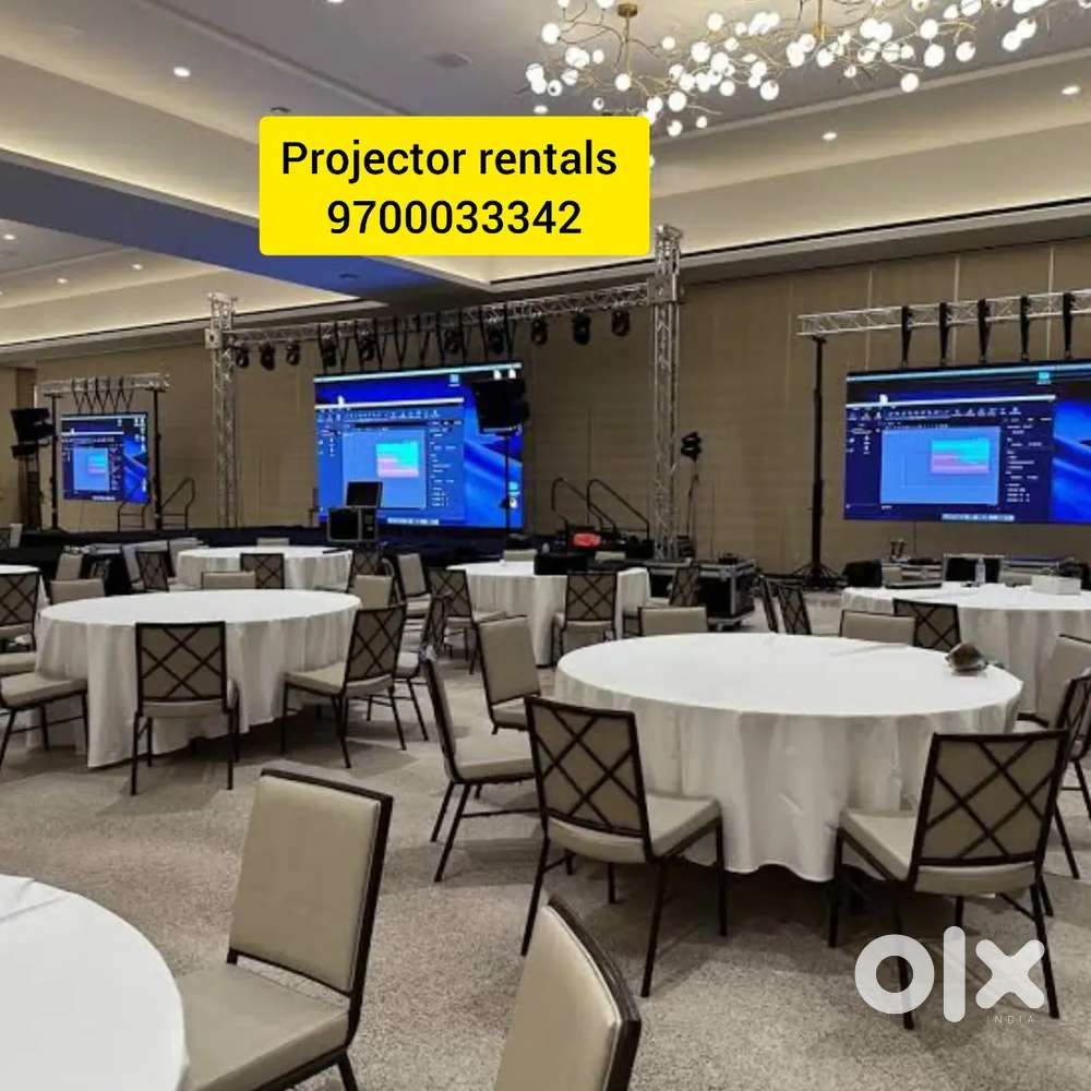 Projector and screen speaker Mike's rentals