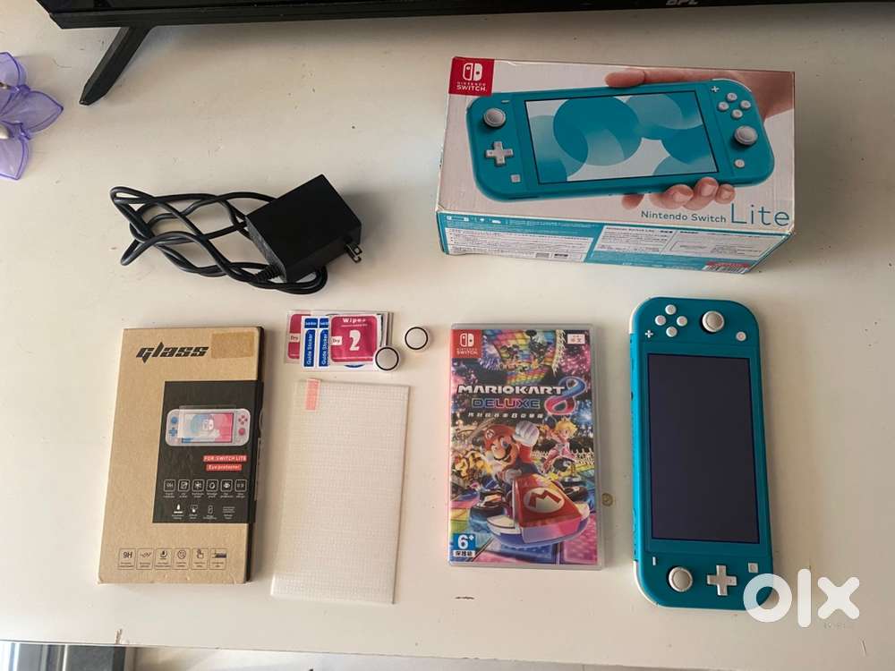 Nintendo Switch Lite with mario kart 8
