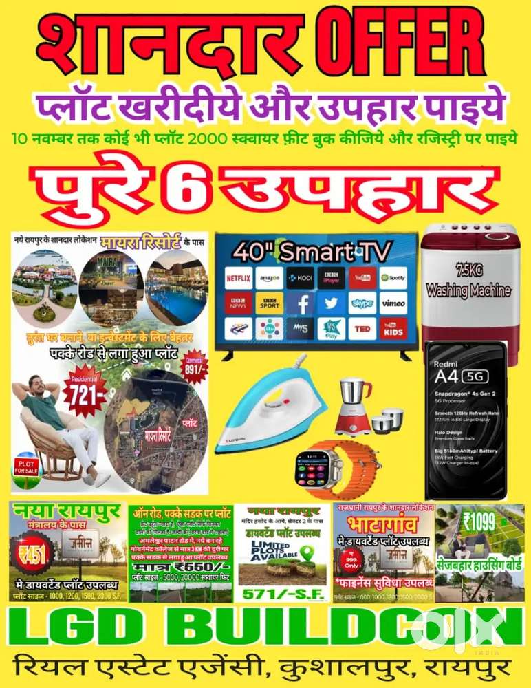 NAYA RAIPUR MAYRA RESORT MAI SAANDAR LOCATION  AUR COMMERCIAL PLOT