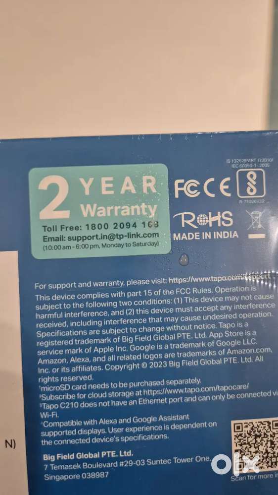 Indoor camera - Tapo C210 - unopened box