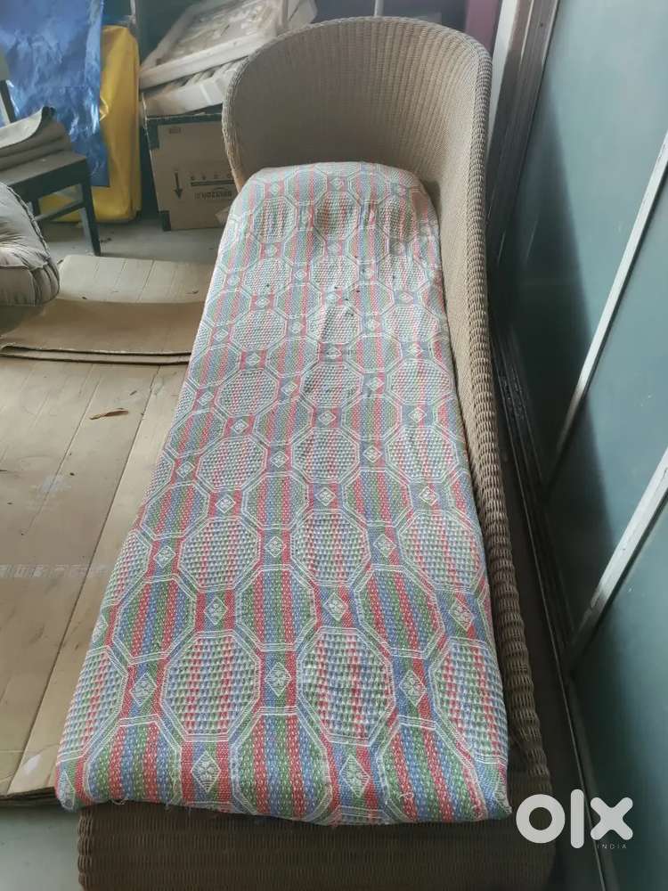 Pure cane sofa & round shaped cane couch