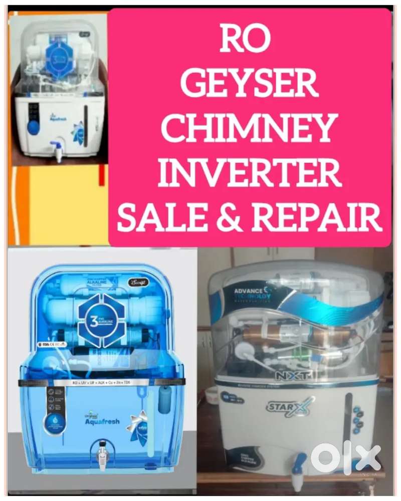 WATER PURIFIER RO FILTER, GEYSER, CHIMNEY, INVERTER, IN HOLE SALE RATE