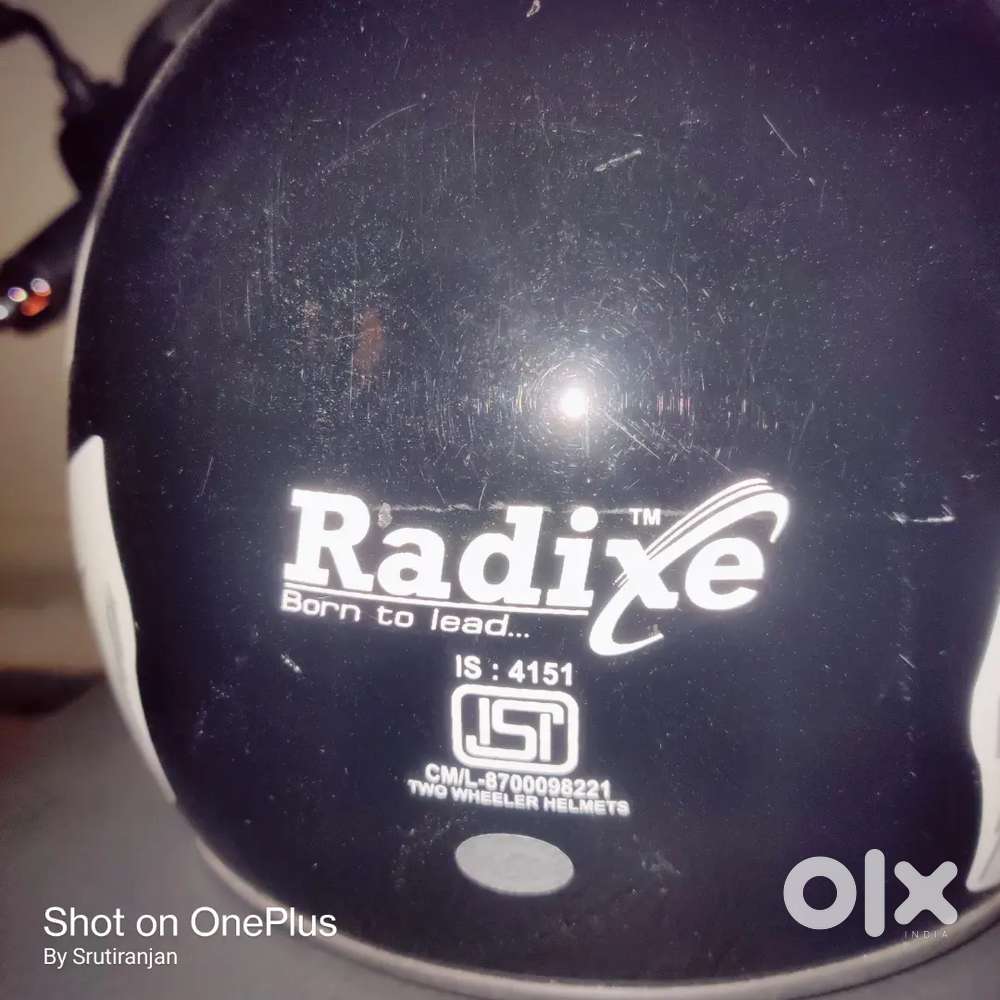 Radixe black helmet with ISI