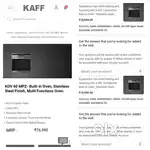 Kaff built-in oven demo pies