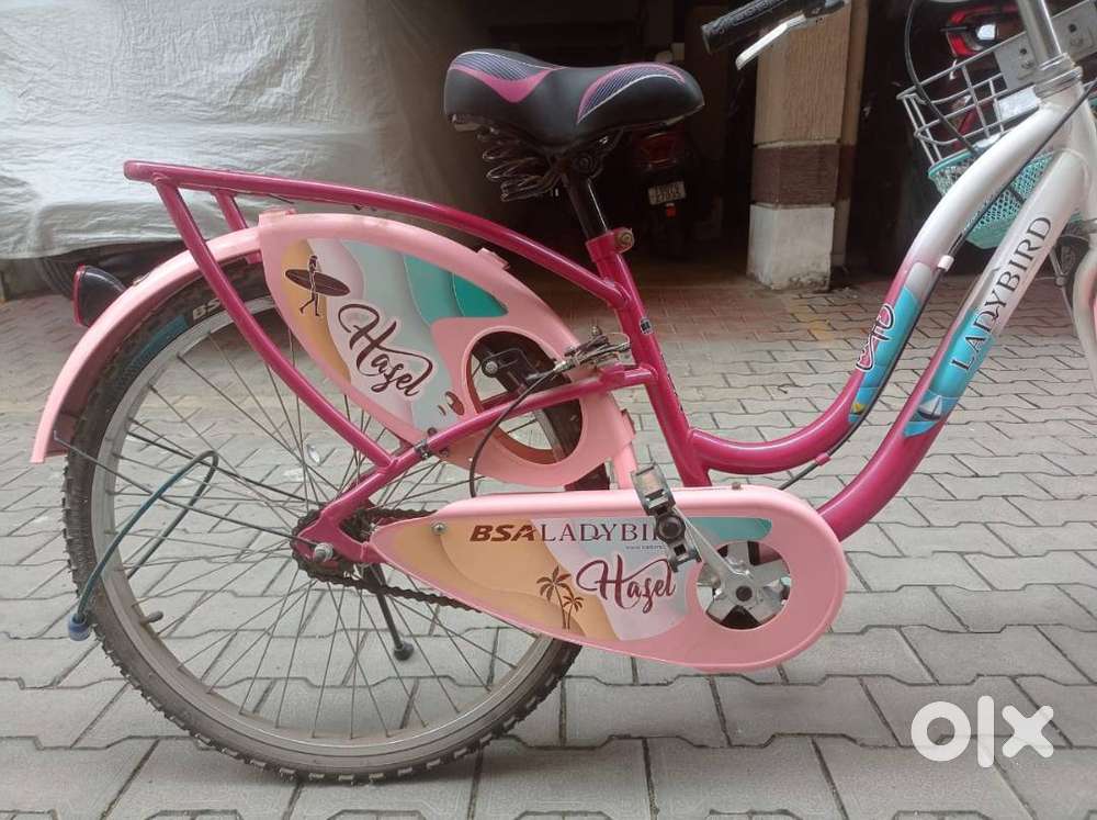 BSA Pink colour LadyBird 2024 Model Girls 24 inch wheel, Cycle