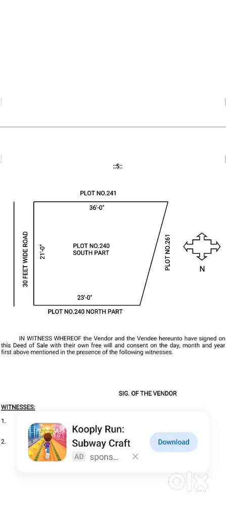 నాదరుగుల్  70sqrd east face open plot 30ft road price 20Lakhs