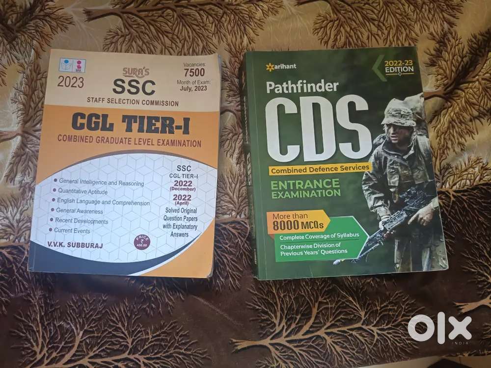 Cds and SSC CGL book. For competitive exams