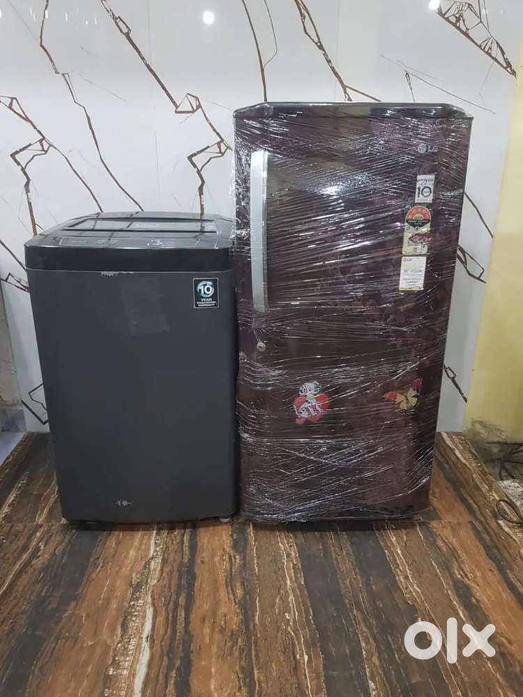 Lg flower model refrigerator & godrej automatic washing machine*/*