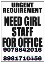 NEED A FEMALE CANDIDATE FOR TELECALLING AND RECEPTION