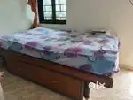 Total 2 beds with storage, computer table wooden