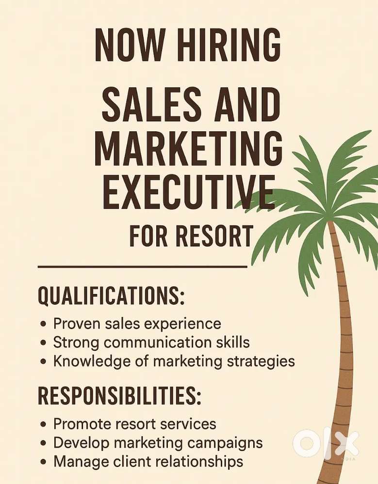 Sales and Marketing Executive for Resort