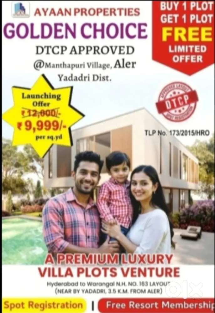 BUY 1 plot get 1 plot free@aler
