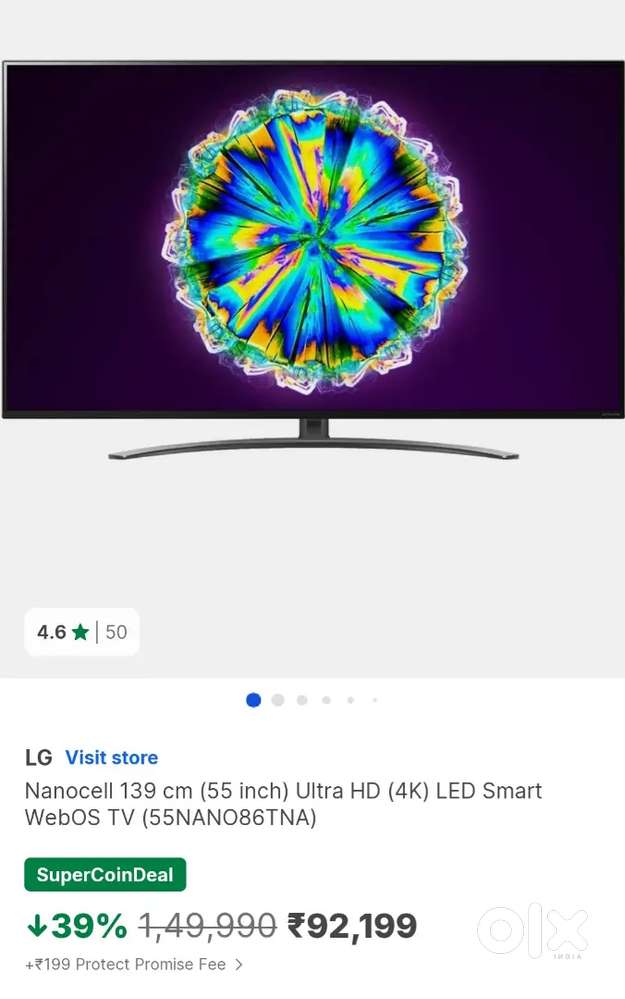 4K 55 LG NANO CELL LED WEB OS SMART TV