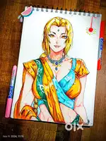 Tsunarde from  NARUTO in Indian saree( fan art )