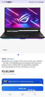 Asus ROG Strix Scar 15 3080 TI