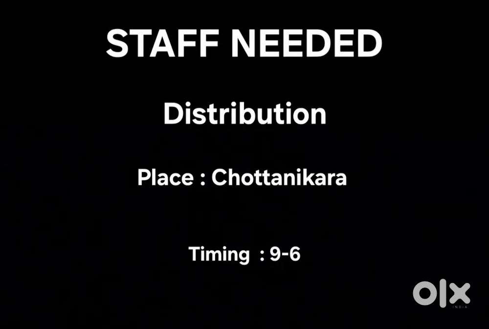 Staff needed for a distribution firm