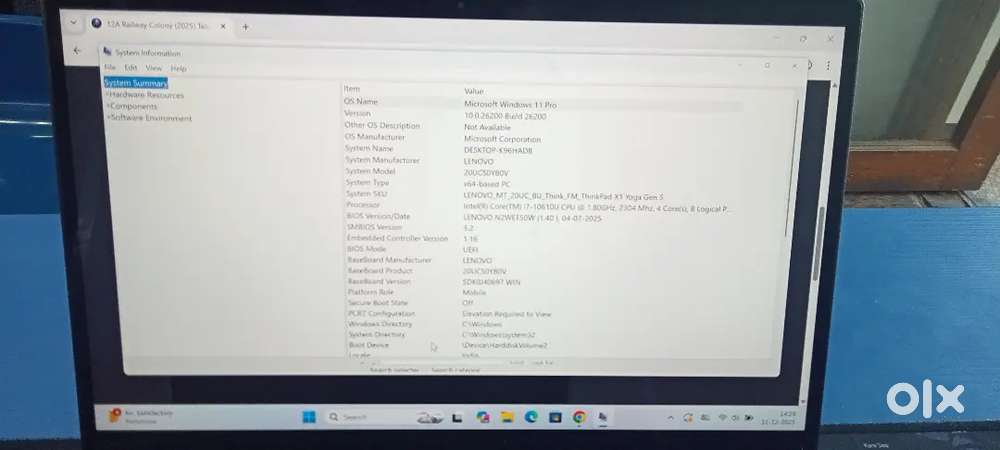 Lenovo ThinkPad X1 yoga Gen5 core i7-10th Gen 2in1 laptop with 4K Touc
