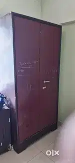 2 steel wardrobe and study table on sale