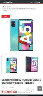 Samsung a51 6+6 ram 128