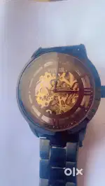 FOSSIL———— Automatic Dark Brown Dial Analog Leather Watch ME3098