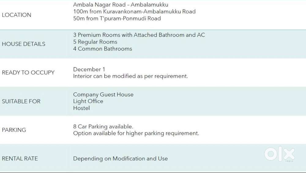 8 Bedroom House for Rent in Ambalamukku