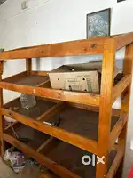 Organic store wooden rack for keeping items