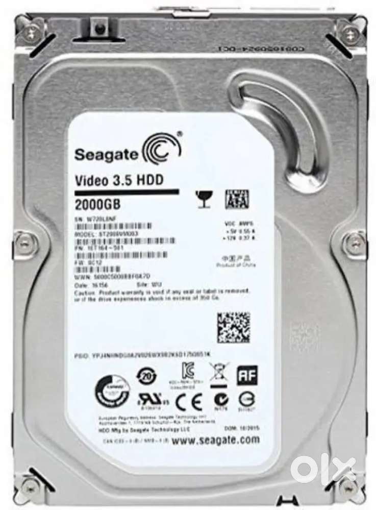 2 TB Used Hard Disk For DVR Desktop