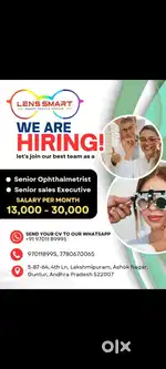 Lenssmart eye store sales executive