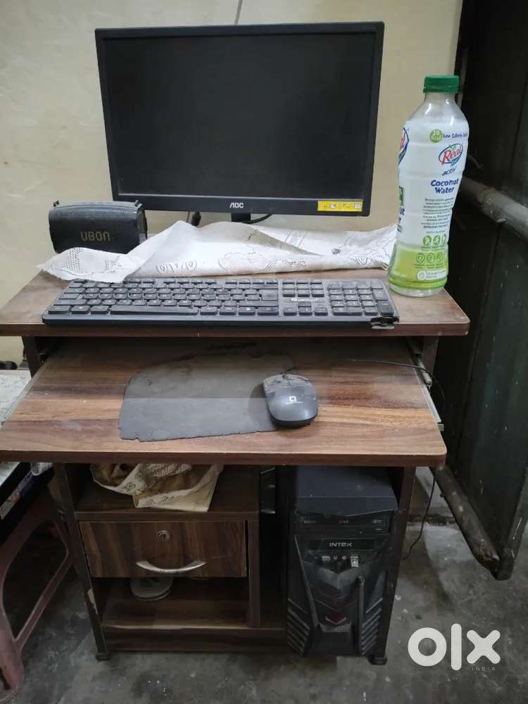 Desktop with computer table
