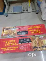 Surya crystal 3 burner automatic ignition glass top gas stove