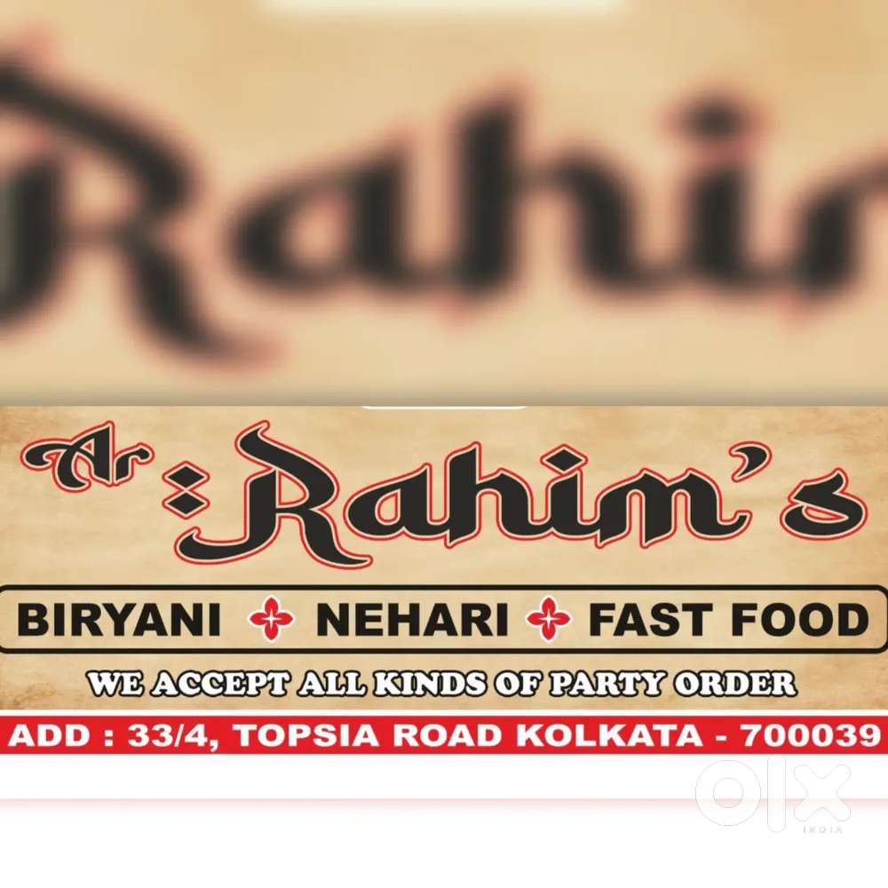 Cook for biryani, nehari, daal puri near sapgachi more, Topsia