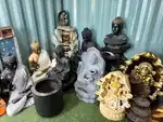 Fiber Fountain and Buddha statue