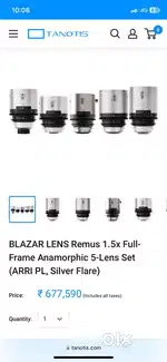 Blazar Anamorphic 5 Lenses Set
