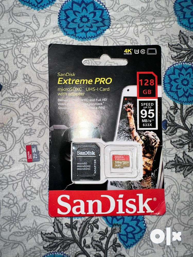 San Disk Extreme 128 GB (4K Video Support) + San Disk Ultra 16 GB