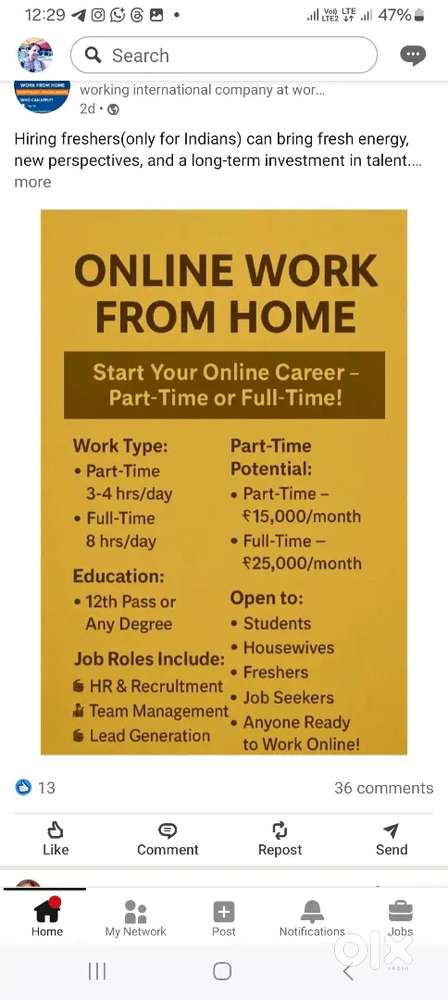 Work From home only 18+