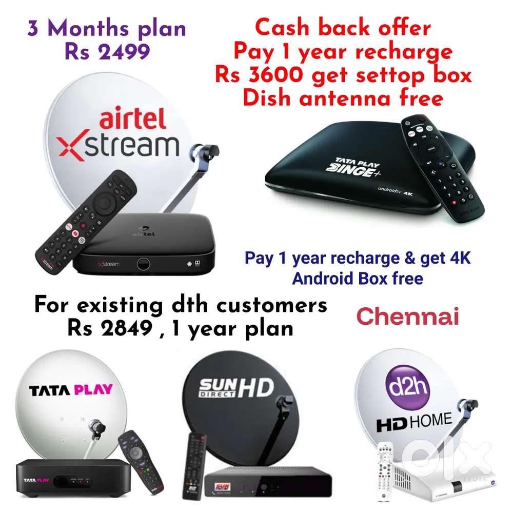 AIRTEL DTH ! TATÀ ! SUNDIRECT ! PLÀY ! DISHTV ! VIDEOCON D2H ! LED TV