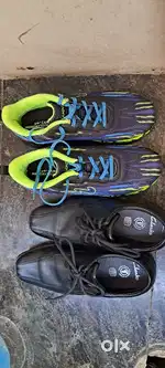 Clark's men's black formal and Campus Women's sports shoes