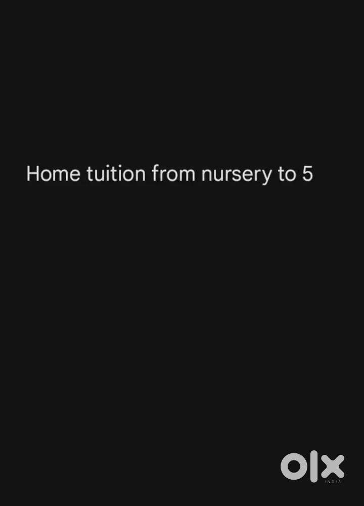 Home tuition from nursery to 5 ( All subjects)
