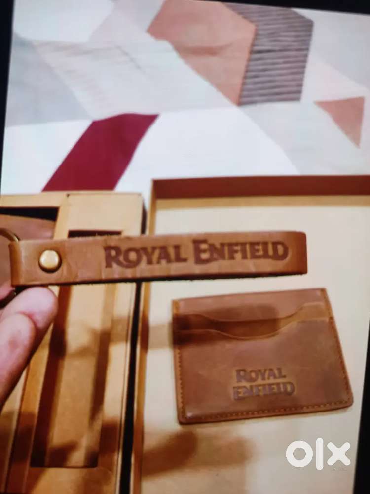 Wallet Keychain Cardholder genuine leather royal Enfield