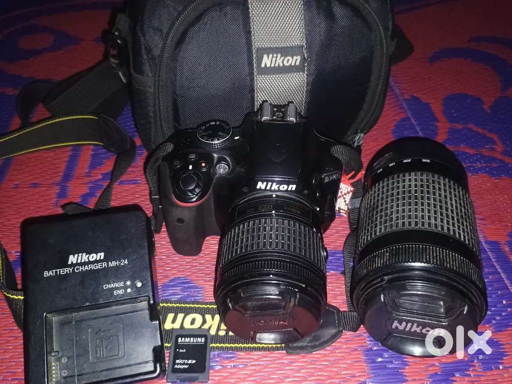 Nikon D3400 DSLR Dual Lens Kit (18-55mm & 70-300mm) with Bag, Charge