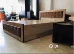 Modern double bed with storage capacity