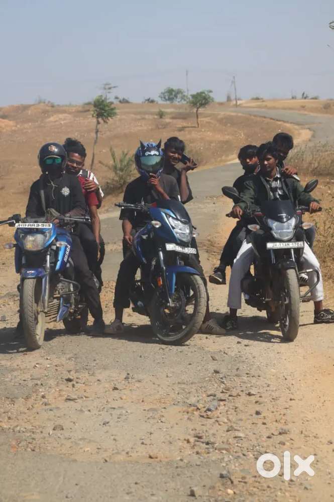 New condition apachi bike in blue wite combination