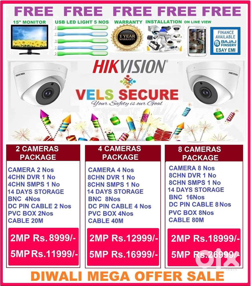 2MP HIKVISION CCTV CAMERA   DAY & NIGHT VISION MEGA  MEGA ATH