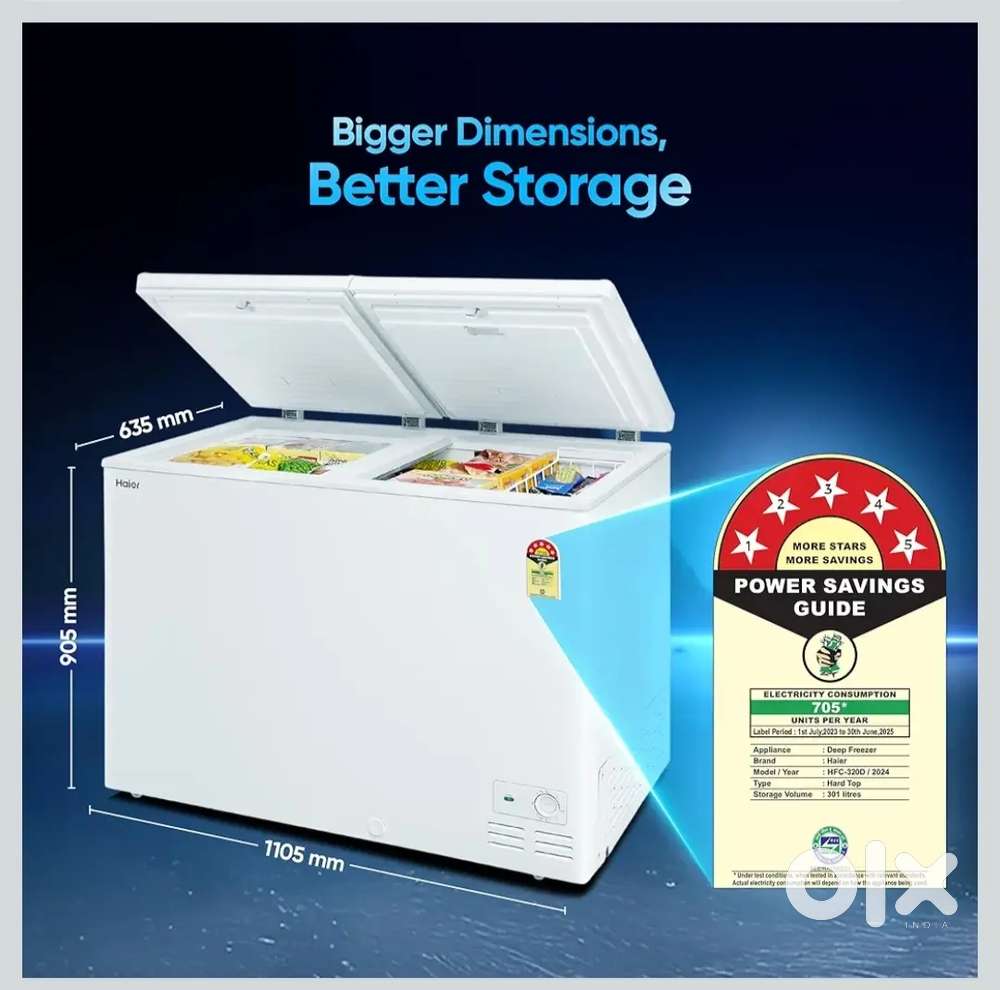 Deep freezer 320ltr Haier 5star