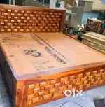 Designed double box bed with mattress